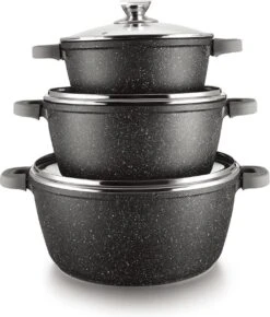 Cheffinger Steelpan Set 6-delig - 20-24-28cm - Zwart -Keukenbenodigdheden 1023x1200 3