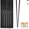 Dymund® Chopsticks - 5 Persoons Eetstokjes Set - Herbruikbaar - RVS - Zwart 2 Dymund® Chopsticks - 5 Persoons Eetstokjes Set - Herbruikbaar - RVS - Zwart -Keukenbenodigdheden 1056x1200 2