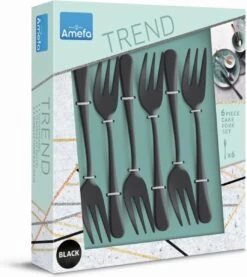 Amefa Taartvorkjes - 6 Stuks - Zwart -Keukenbenodigdheden 1071x1200 1