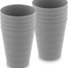 In Round Herbruikbare Plastic Drink Bekers – 10 Stuks – Grijs -Keukenbenodigdheden 1082x1200
