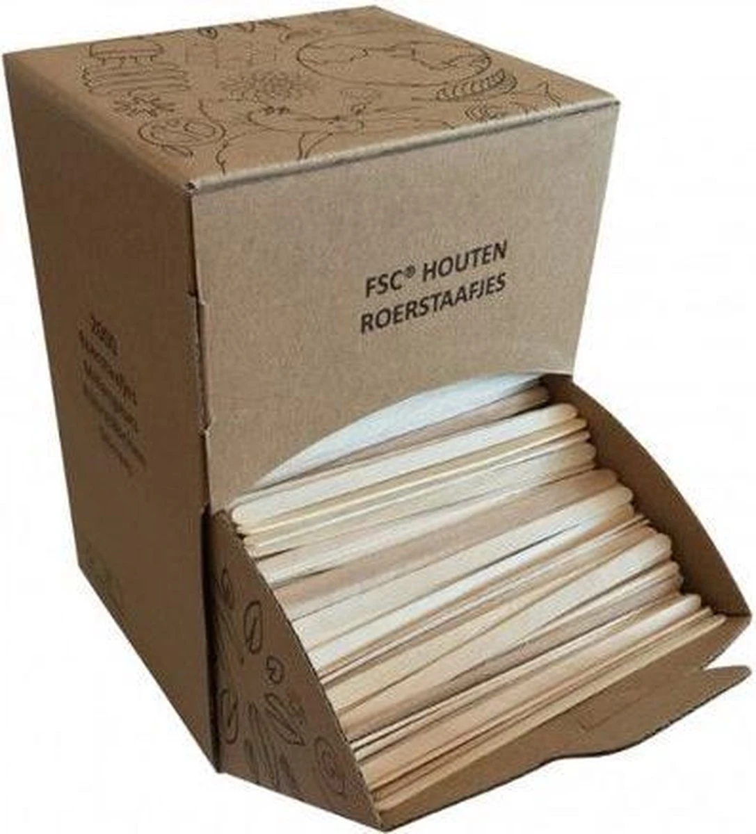 Natureko - Houten Roerstaafjes (FSC) 110mm - 2000 Stuks 3 Natureko - Houten Roerstaafjes (FSC) 110mm - 2000 Stuks