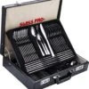 Swiss Pro+ Bestekset In Koffer-72 Delig-12 Persoons-Zwitsers Kwaliteit-Complete Set-100% Roestvrijstaal-Modern -Keukenbenodigdheden 1103x1200