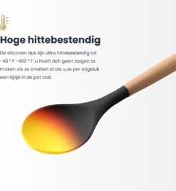 Hescom Siliconen Gesloten Opscheplepel Met Anti-aanbaklaag - Keukengerei Met Ergonomisch Design - Hittebestendige Serveerlepel - Vaatwasservriendelijk -Keukenbenodigdheden 1104x1200