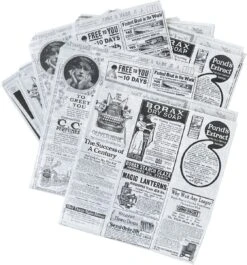 Rainbecom - 50 Stuks - 19 X 17 Cm - Hamburger Zakje Papier - Vetvrij Papier - Papieren Zak Voor Sandwiches - Krant -Keukenbenodigdheden 1119x1200