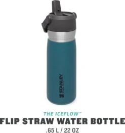 Stanley The IceFlow™ Flip Straw Water Bottle 0,65L - Thermosfles - Lagoon 17 Stanley The IceFlow™ Flip Straw Water Bottle 0,65L - Thermosfles - Lagoon -Keukenbenodigdheden 1129x1200