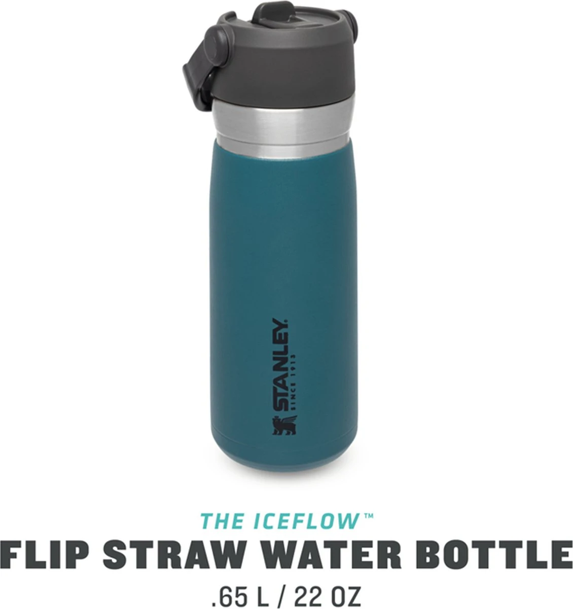 Stanley The IceFlow™ Flip Straw Water Bottle 0,65L - Thermosfles - Lagoon 5 Stanley The IceFlow™ Flip Straw Water Bottle 0,65L - Thermosfles - Lagoon - Afbeelding 3