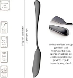 House Of Husk Botermesjes Set - Zwart - RVS - Botermes - Smeermessen - Tapas Mesjes - 6 Stuks 9 House Of Husk Botermesjes Set - Zwart - RVS - Botermes - Smeermessen - Tapas Mesjes - 6 Stuks -Keukenbenodigdheden 1135x1200