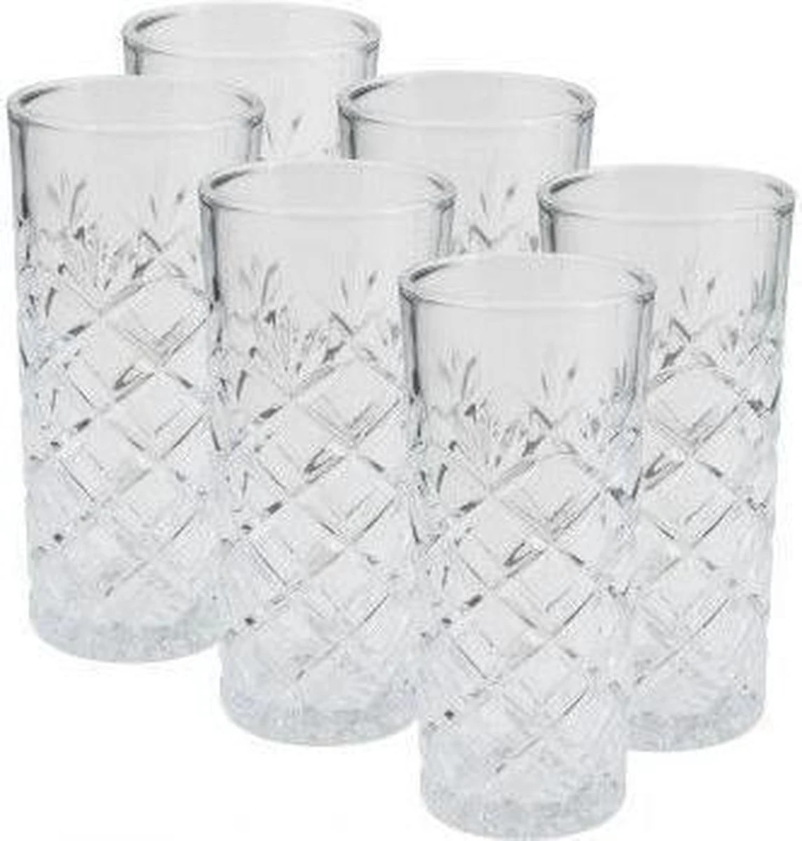 Merkloos Excellent Houseware Longdrinkglazen Set 6 Glazen- 300ML 3 Merkloos Excellent Houseware Longdrinkglazen Set 6 Glazen- 300ML