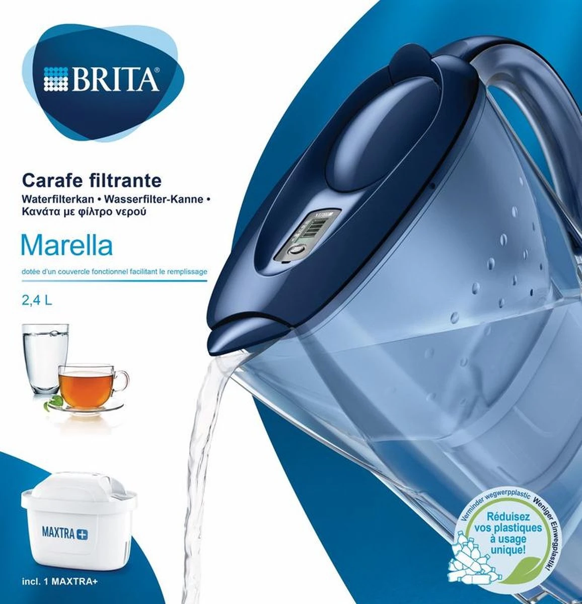 BRITA - Waterfilterkan Marella Cool - Blauw - 2,4L 20 BRITA - Waterfilterkan Marella Cool - Blauw - 2,4L - Afbeelding 18