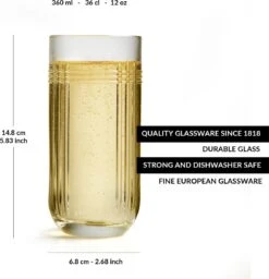 Libbey Longdrinkglas The Gats – 360 Ml / 36 Cl - 6 Stuks - Vaatwasserbestendig - Uniek Design - Hoge Kwaliteit -Keukenbenodigdheden 1156x1200 7