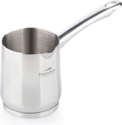 Rosmarino Pour & Cook - Koffiepot - Melkkannetje - Cezve - 300ml - 100% PFAS & PFOA Vrij - Roestvrij Staal 18/10 - ThermoFlow Technology - Cooltouch Handgreep - Geschikt Voor Alle Warmtebronnen & Vaatwasser -Keukenbenodigdheden 1171x1200