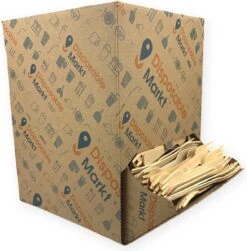 750 Stuks Houten Vork In Dispenser Box - Houten Bestek - Vorken - Bio Vorken - Hout In Dispenserdoos - Dispenser Doos Bestek - Karton Dispenser - Papier Dispenser Box Met Bestek - Cutlery - Biologisch Afbreekbaar - Milieuvriendelijk - FSC - Wegwerp -Keukenbenodigdheden 1179x1200 6