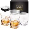 BarDeluxe® Whiskey Glazen - Whiskey Set - 4 Stuks - Whiskeyglazen - Whiskey Cadeauset - Handgemaakt - 100% Kristal - Whiskey Gift Set - Inclusief Unieke IJsblokjesvorm & Luxe Bewaardoos -Keukenbenodigdheden 1179x1200 8