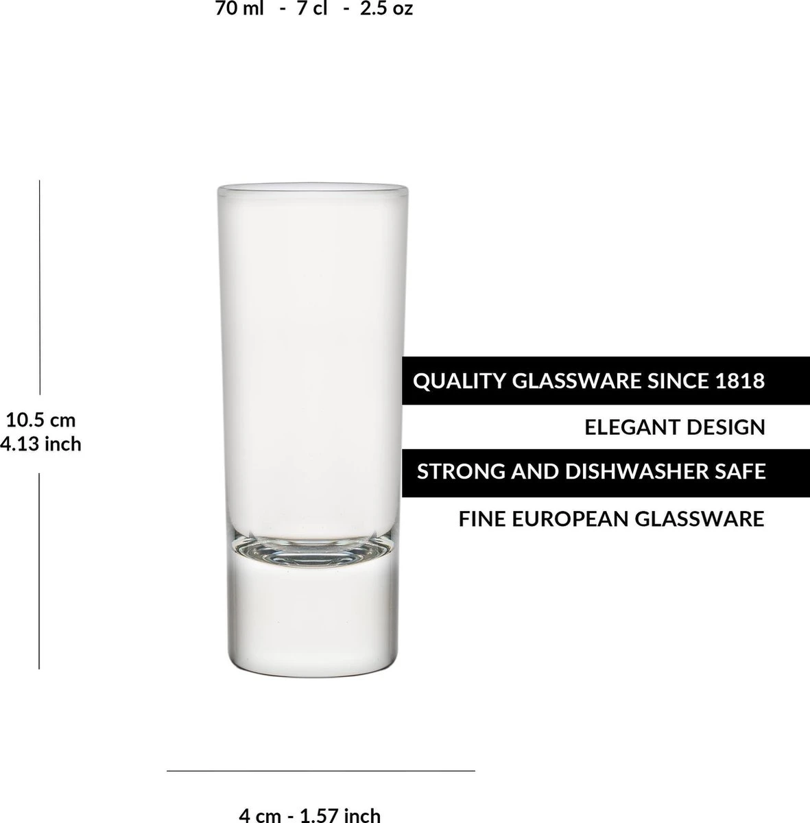 Libbey Shotglas Chicago - 70 Ml / 7 Cl - 6 Stuks - Shotglas - Amuseglaasje - Dessertglas - Aperitief - Vaatwasserbestendig - Hoge Kwaliteit 7 Libbey Shotglas Chicago - 70 Ml / 7 Cl - 6 Stuks - Shotglas - Amuseglaasje - Dessertglas - Aperitief - Vaatwasserbestendig - Hoge Kwaliteit - Afbeelding 5