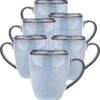 Koffiekopjes - Cappuccino Kop - Theemok - Koffiebeker - Blauw - 320ml - Set Van 6 -Keukenbenodigdheden 1183x1200 1