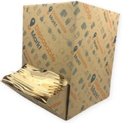 750 Stuks Houten Vork In Dispenser Box - Houten Bestek - Vorken - Bio Vorken - Hout In Dispenserdoos - Dispenser Doos Bestek - Karton Dispenser - Papier Dispenser Box Met Bestek - Cutlery - Biologisch Afbreekbaar - Milieuvriendelijk - FSC - Wegwerp -Keukenbenodigdheden 1185x1200 9