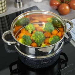 Stoompan INZET 2.6L – Rijststomer - Groentestomer Ø 20 Cm RVS -Keukenbenodigdheden 1196x1200 18