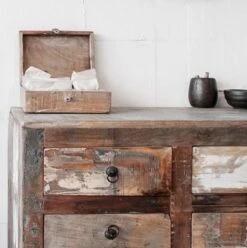 Raw Materials Scrapwood Theedoos – 6 Vakken – Gerecycled Hout -Keukenbenodigdheden 1197x1200 34