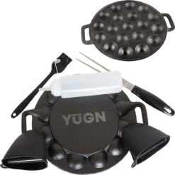 YUGN BLACK Poffertjespan Poffertjesmaker 6 Delige Set - 19 Poffertjes Incl Doseerfles Kwast Poffertjesvork Siliconen Ovenwanten - Platte Onderkant Poffertjespan Inductie Poffertjespan Elektrisch - Cadeau Tip 13 YUGN BLACK Poffertjespan Poffertjesmaker 6 Delige Set - 19 Poffertjes Incl Doseerfles Kwast Poffertjesvork Siliconen Ovenwanten - Platte Onderkant Poffertjespan Inductie Poffertjespan Elektrisch - Cadeau Tip -Keukenbenodigdheden 1198x1200 22