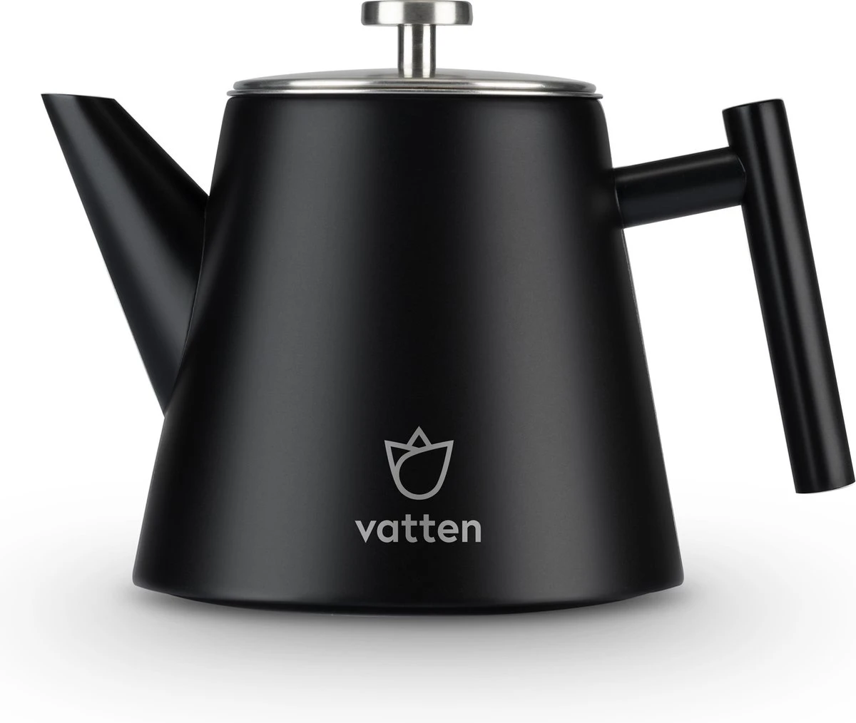 Vatten® - Premium RVS Theepot - Incl. RVS Theefilter - 1L - Zwart - Dubbelwandig 3 Vatten® - Premium RVS Theepot - Incl. RVS Theefilter - 1L - Zwart - Dubbelwandig