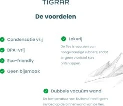 Tigrar - Waterfles - Drinkfles - Thermosfles 1 Liter Dubbelwandig - RVS - (Staal) Blauw - Incl. Extra Dop 3 Rietjes En Reiniger 16 Tigrar - Waterfles - Drinkfles - Thermosfles 1 Liter Dubbelwandig - RVS - (Staal) Blauw - Incl. Extra Dop 3 Rietjes En Reiniger -Keukenbenodigdheden 1200x1035