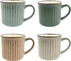 OTIX Koffiekopjes - Met Oor - Set Van 4 - Aardewerk - 250 Ml -Keukenbenodigdheden 1200x1042