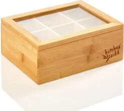Bambuswald© Houten Theedoos Met 6 Vakken Gemaakt Van 100% Duurzame Bamboe 27 Bambuswald© Houten Theedoos Met 6 Vakken Gemaakt Van 100% Duurzame Bamboe -Keukenbenodigdheden 1200x1075 7