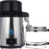 Destilleerketel - Destilleerapparaat - Water Destilleren - RVS Destilleerder - Compleet Pakket - Incl 3 Koolstoffilters En Gratis Schoonmaakmiddel - Zwart - Glazen Waterkan -Keukenbenodigdheden 1200x1078