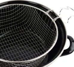 Orange85 Frituurpan - Zwart - Inductie - Emaille - Diameter 24 Cm - Met Draadmand - 3,5 Liter -Keukenbenodigdheden 1200x1085 4