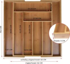 KitchenBrothers Bestekbak - Verstelbare Besteklade - 30 Tot 44.5cm - Bamboehout 15 KitchenBrothers Bestekbak - Verstelbare Besteklade - 30 Tot 44.5cm - Bamboehout -Keukenbenodigdheden 1200x1086 1