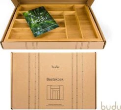 Budu Uitschuifbare Bamboe Bestekbak #45 (45 Cm Diep) - Bestekcassette Hout - Besteklade - 45 X 30,6 - 50 Cm - 6/8 Vakken -Keukenbenodigdheden 1200x1087 1