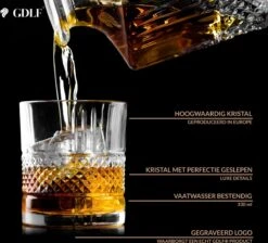 Kristal Superior Whiskey Glazen Set In Luxe Geschenkdoos By GDLF® - Whiskey Set - Hoogwaardig 100% Lood-Vrij Kristal - Made In Europa - Luxe Waterglazen - Gin Tonic Glazen - Cocktailglazen - Likeurglazen - Whisky Glazen - Cadeau Voor Man & Vrouw -Keukenbenodigdheden 1200x1089 9