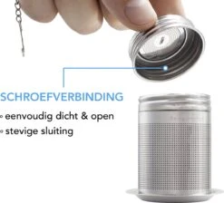 PrimeAmbition - 2 Stuks Theezeef En Theetip Voor Losse Thee - Extra Fijne Filter - Thee Ei Set Met Schoteltje Voor Theezakjes -Keukenbenodigdheden 1200x1090 3