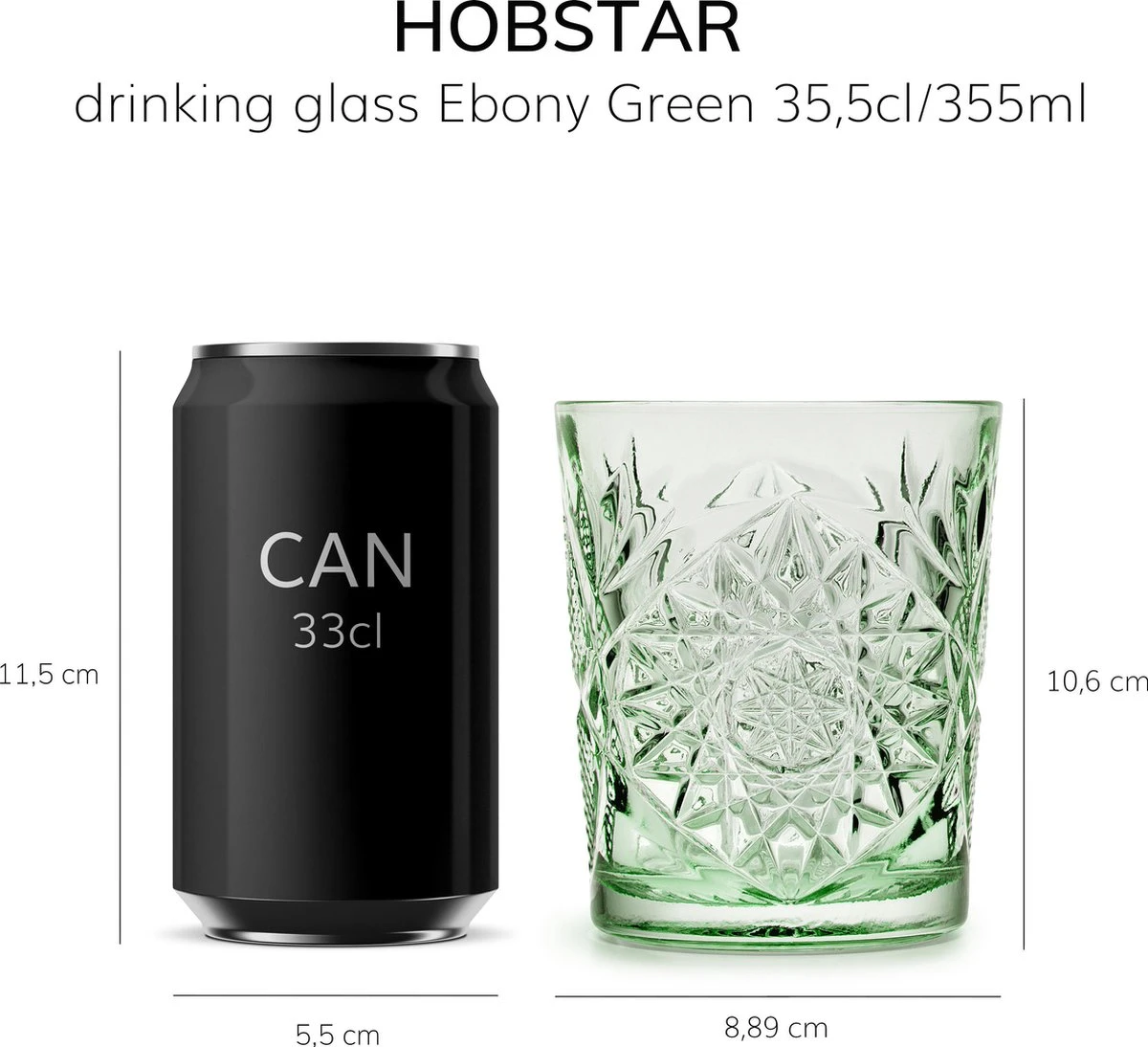 Libbey Drinkglas Hobstar Ebony Green – 355 Ml/ 35,5 Cl - 6 Stuks - Vintage Design - Vaatwasserbestendig - Hoge Kwaliteit 8 Libbey Drinkglas Hobstar Ebony Green – 355 Ml/ 35,5 Cl - 6 Stuks - Vintage Design - Vaatwasserbestendig - Hoge Kwaliteit - Afbeelding 6