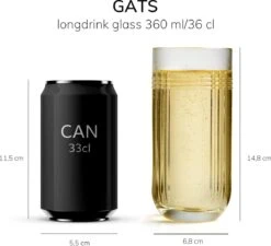 Libbey Longdrinkglas The Gats – 360 Ml / 36 Cl - 6 Stuks - Vaatwasserbestendig - Uniek Design - Hoge Kwaliteit -Keukenbenodigdheden 1200x1094 7