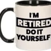 Pensioen Kado Mok / Beker Zwart - Im Retired Do It Yourself - 300 Ml - VUT 2 Pensioen Kado Mok / Beker Zwart - Im Retired Do It Yourself - 300 Ml - VUT -Keukenbenodigdheden 1200x1095