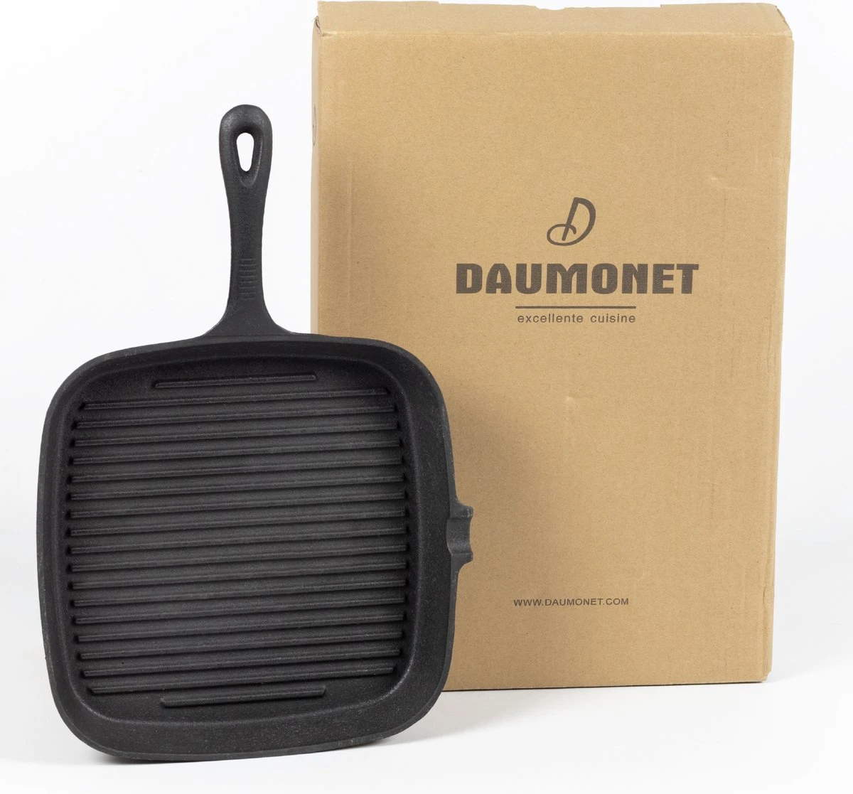 Daumonet Auguste Noir Gietijzeren Grillpan - Steakpan Zwart - PFAS & PFOA Vrij - Vierkant Met Schenktuit - 23,5 Cm - 2 Liter - Emaille - Alle Warmtebronnen - Elektrisch - Gas - Halogeen - Inductie - Keramisch 4 Daumonet Auguste Noir Gietijzeren Grillpan - Steakpan Zwart - PFAS & PFOA Vrij - Vierkant Met Schenktuit - 23,5 Cm - 2 Liter - Emaille - Alle Warmtebronnen - Elektrisch - Gas - Halogeen - Inductie - Keramisch - Afbeelding 2