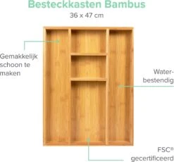 Coninx Bestekbak Bamboe 36CM Breed - Besteklade - Opbergbak - Duurzaam - Voor Laden Vanaf 47cm Diep 16 Coninx Bestekbak Bamboe 36CM Breed - Besteklade - Opbergbak - Duurzaam - Voor Laden Vanaf 47cm Diep -Keukenbenodigdheden 1200x1118 1