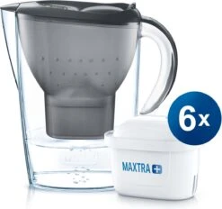 BRITA - Waterfilterkan Marella Cool - Grafiet - 2,4L + 6 MAXTRA+ Waterfilterpatronen -Keukenbenodigdheden 1200x1125