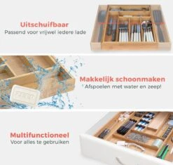 KitchenBrothers Bestekbak - Verstelbare Besteklade - 30 Tot 44.5cm - Bamboehout 14 KitchenBrothers Bestekbak - Verstelbare Besteklade - 30 Tot 44.5cm - Bamboehout -Keukenbenodigdheden 1200x1143 6