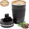 SIP !T® Premium RVS Koffiebeker To Go Thermosbeker – 380 ML – Herbruikbare Koffie & Theebeker – Lekvrij – Zwart - Valentijn -Keukenbenodigdheden 1200x1155