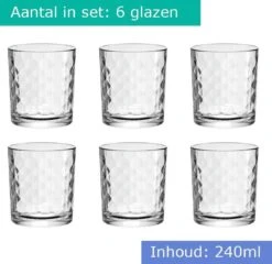 Altom Design - Drinkglazen - Waterglazen - Limonadeglazen - Sapglazen - Hoge Kwaliteit - Vaatwasserbestendig - Stapelbaar - 240ml -Set Van 6 -Keukenbenodigdheden 1200x1164 3
