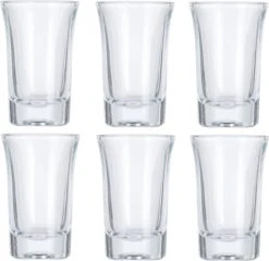 Merkloos 12x Shotglazen / Borrelglaasjes - 40 Ml - Glas - Rond - Shotglas / Borrelglas