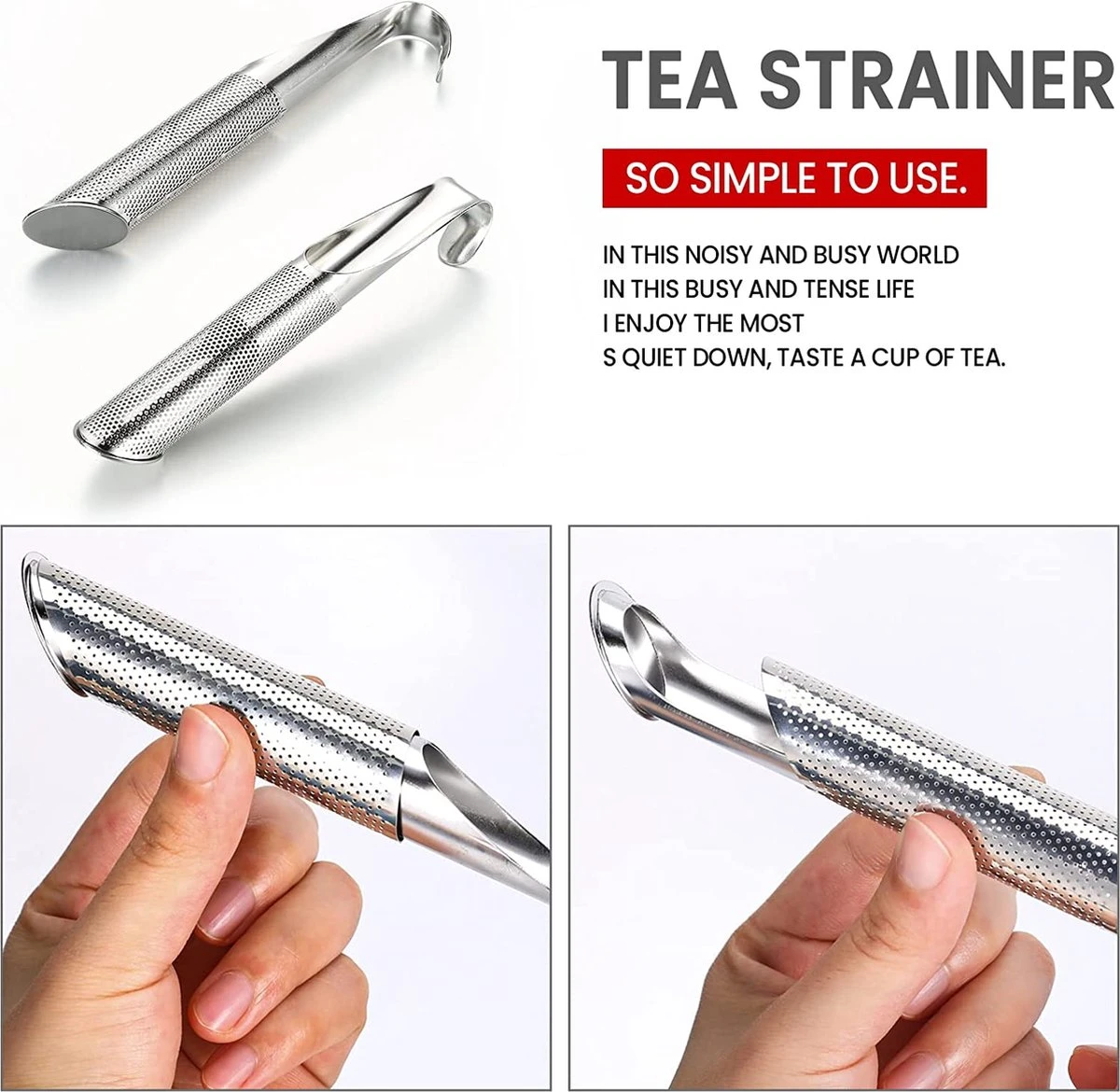 BOTC Thee Infuser - RVS - Theezeef - Thee Knijptang - Thee Ei - Theepot Infuser - Theezeefje -KOMEO160 8 BOTC Thee Infuser - RVS - Theezeef - Thee Knijptang - Thee Ei - Theepot Infuser - Theezeefje -KOMEO160 - Afbeelding 6