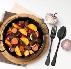 Strex Bestekset 6 Persoons - Zwart - 36-delig - Roestvrij Staal - Lepels, Messen, Vorken En Steakmessen - Hoogwaardige Kwaliteit -Keukenbenodigdheden 1200x1170 4