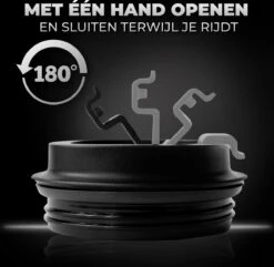 Volcan RVS Koffiebeker To Go Met Sleeve - Thermosbeker - Theebeker - Coffee - Zwart -Keukenbenodigdheden 1200x1173