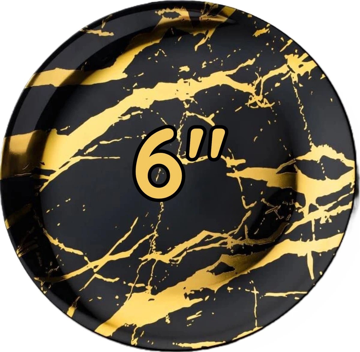50 Marble Design Herbruikbare Feest Borden 6" - Goud En Zwart Premium Borden - Verjaardag, Feesten, Bbq Enz - Wegwerp Ronde Borden 3 50 Marble Design Herbruikbare Feest Borden 6" - Goud En Zwart Premium Borden - Verjaardag, Feesten, Bbq Enz - Wegwerp Ronde Borden