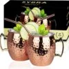 Sybra Moscow Mule Bekers - Cocktail Glazen - Set Van 2 Met RVS Rietjes 2 Sybra Moscow Mule Bekers - Cocktail Glazen - Set Van 2 Met RVS Rietjes -Keukenbenodigdheden 1200x1178 4