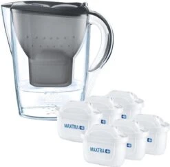 BRITA - Waterfilterkan Marella Cool - Grafiet - 2,4L + 6 MAXTRA+ Waterfilterpatronen -Keukenbenodigdheden 1200x1181