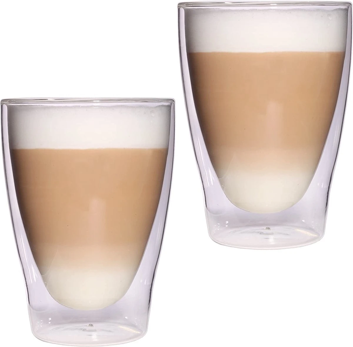 Feelino Lattechino Dubbelwandige Latte Macchiato-glazen, Set Van 2, 300 Ml XL Thermo-glazen Met Zweefeffect In Geschenkdoos 3 Feelino Lattechino Dubbelwandige Latte Macchiato-glazen, Set Van 2, 300 Ml XL Thermo-glazen Met Zweefeffect In Geschenkdoos